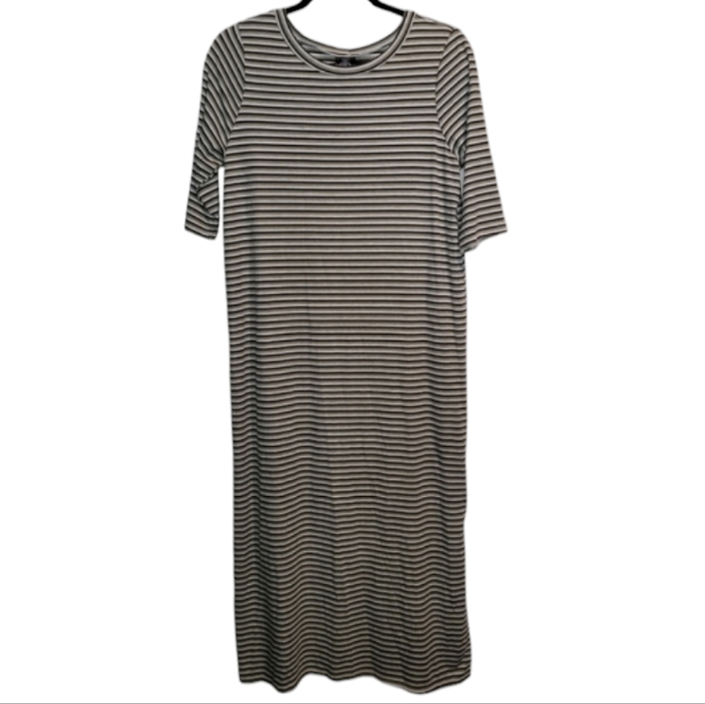 NWT! Women's Large T-Shirt Dress Stretchy Comfy Stripe Brand New w/ Tags